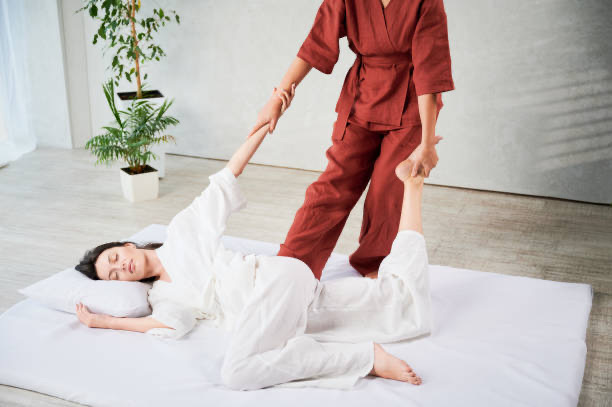 Authentic Thai massage at Union Spa NYC in Midtown Manhattan, relieving tension and restoring energy