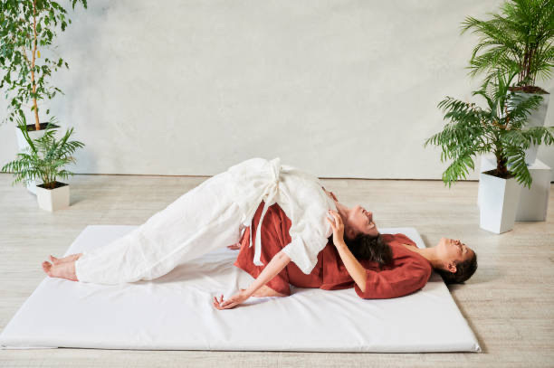 Luxury Thai massage experience at Union Spa NYC, promoting deep relaxation and flexibility